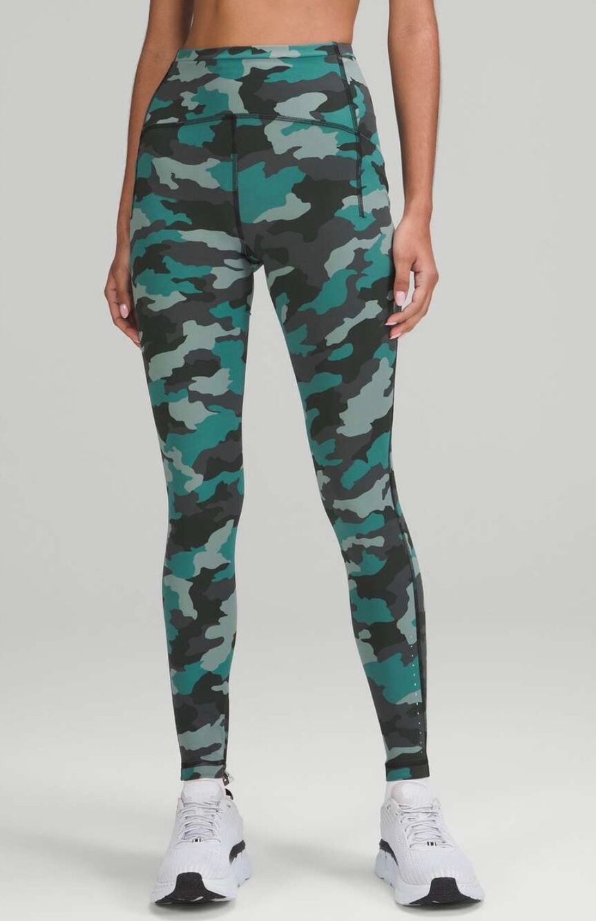 Lululemon Plus Swift Speed High-Rise Tight 28" Heritage 365 Camo Teal Size 20
